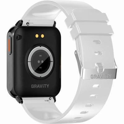 11. Smartwatch Gravity White Black 2 Straps GT17-8