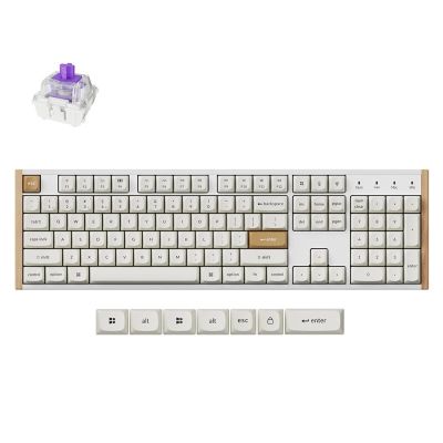 2. Keychron K10 HE Gaming Keyboard USB + RF Wireless + Bluetooth QWERTY English White, Wood