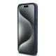 5. DKNY Leather Mono Stripe & Metal Logo case for iPhone 15 Pro Max - blue
