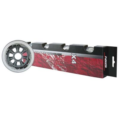 8. PU 80x24 82A TRANSPARENT WHEELS (4 pcs.) NILS EXTREME