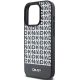6. DKNY Leather Printed Pattern Metal Logo MagSafe Case for iPhone 15 Pro - Black