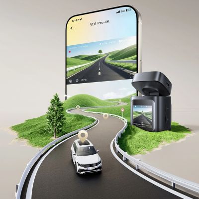 8. Baseus PrimeTrip VD1 Pro Car DVR 4K+1080p with Battery - Black