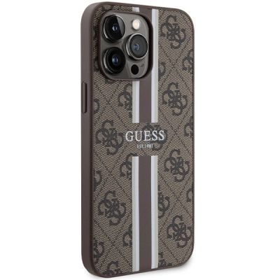 4. Guess 4G Printed Stripes MagSafe case for iPhone 15 Pro Max - brown