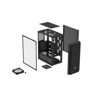 22. FURY COMPUTER CASE FURY SHOBO RGB MIDI TOWER WITH WINDOW BLACK