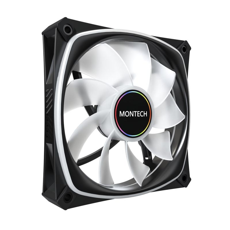 3. Montech RX120 PRO Computer Case Fan 12 cm White 3 pcs.