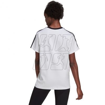 4. Adidas Essentials 3-Stripes Tee W H10201