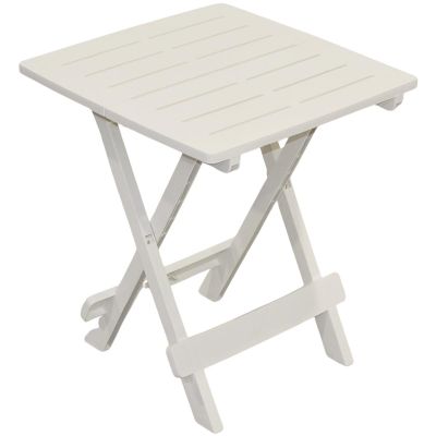 2. FOLDING PLASTIC GARDEN TABLE 44x44x50CM WHITE