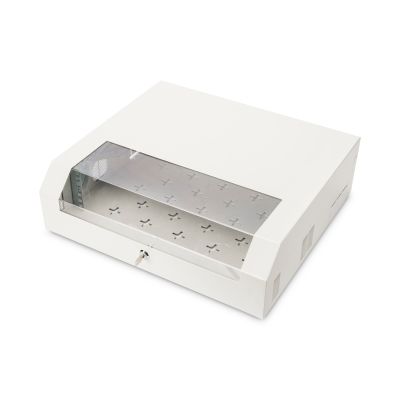 36. Wall-mounted cabinet NWS 19" Slim Line 3HE rotierbar, 2HE fix, 145x500x475 mm, color gray (RAL 7035)