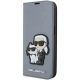 Karl Lagerfeld KLBKP14LSANKCPG iPhone 14 Pro 6.1" bookcase silver/silver Saffiano Karl & Choupette