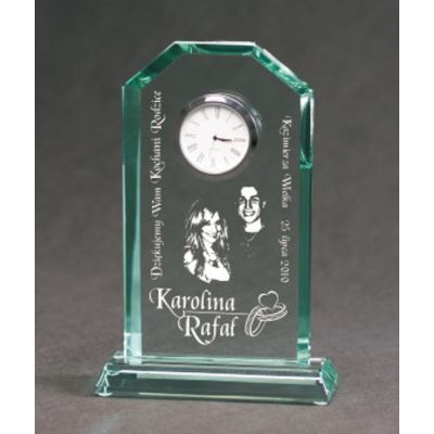 6. Engraved glass trophy with case