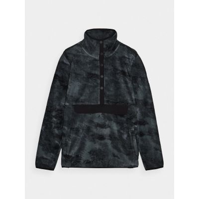 7. Women's oversize stand-up collar fleece 4F 4FWAW24TFLEF298-90A