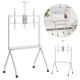 MACLEAN TV STAND / TROLLEY, CAMERA SHELF, ON WHEELS, 55-100", MAX. LOAD 120KG/10KG SHELF, MAX. VESA 900X600 MC-114