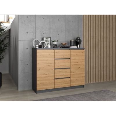 5. Chest of drawers 2D4S 120x40xH97 anthracite/artisan