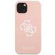 3. Guess Silicone 4G Logo Case for iPhone 13 / 14 / 15 - Pink