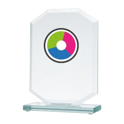 3. Glass trophy with LuxorJet color print