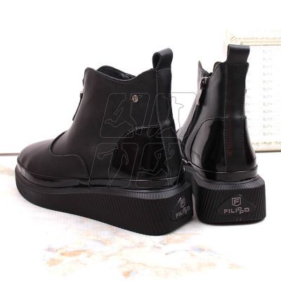 8. Leather insulated ankle boots with zipper Filippo W PAW483 black