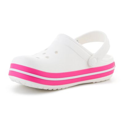 3. CROCS CROCBAND KIDS CLOG WHITE/PINK CRUSH 207006-6WU