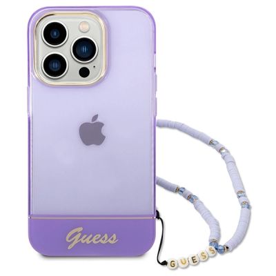 2. Guess GUHCP14XHGCOHU iPhone 14 Pro Max 6.7" purple/purple hardcase Translucent Pearl Strap