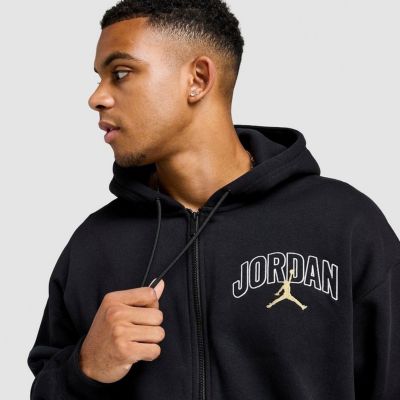 2. Air Jordan Brooklyn Fleece Full-Zip Hoodie Black - IB7908-011