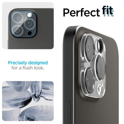 13. Spigen Optik.tR Camera Protector for iPhone 14 Pro / Pro Max / 15 Pro / Pro Max / 16 Pro / Pro Max - Transparent 2 pcs.