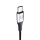 6. 3mk AUX minijack 3.5 mm / USB-C cable - silver