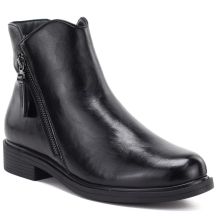 Women’s insulated black leather ankle boots Potocki JE19485ac