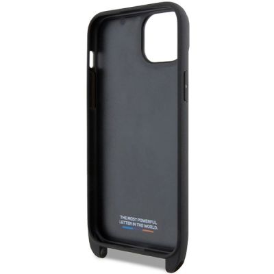 6. BMW M Edition Carbon Stripe & Strap case for iPhone 15 Plus / 14 Plus - black