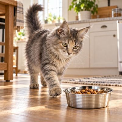 5. Stainless Steel Dog and Cat Bowl, 17 cm, with Rubber Base – DOGS COLLECTION