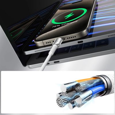 11. Joyroom S-A51 Cutting-Edge Series 60W USB-C - USB-C cable 1.2m - light gray