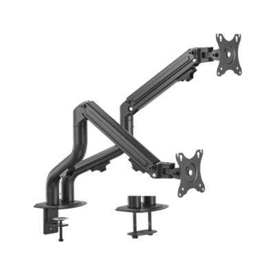 GEMBIRD ADJUSTABLE DESK ARM/MOUNT FOR 2 MONITORS 17-32, 100X100MM, UP TO 8 KG