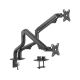 GEMBIRD ADJUSTABLE DESK ARM/MOUNT FOR 2 MONITORS 17-32, 100X100MM, UP TO 8 KG
