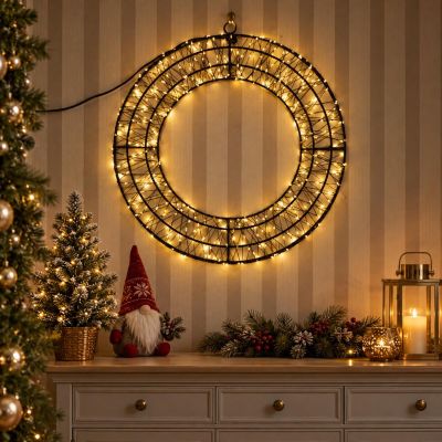 7. DECORATIVE LED RING 720 LEDS 50 CM BLACK