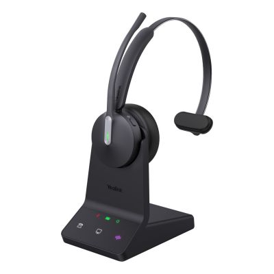 Yealink WH64 Mono UC Headset Wireless Headband Office/Call Center USB Type-C Bluetooth Black