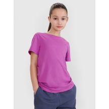 Regular plain girls' T-shirt 4F 4FJWSS25TTSHF2177-50S