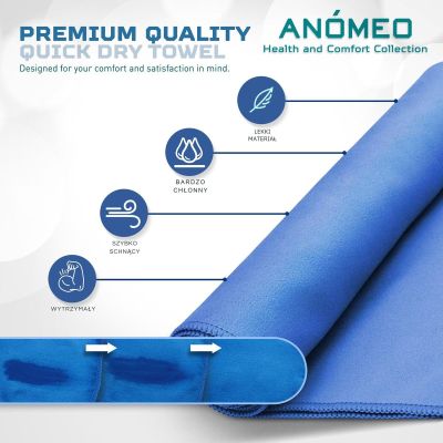 4. QUICK-DRY TOWEL QUICK GRY 80 x 40 CM ANOMEO