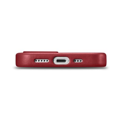 4. iCarer Case Leather case cover made of natural leather for iPhone 14 Plus red (compatible with MagSafe)