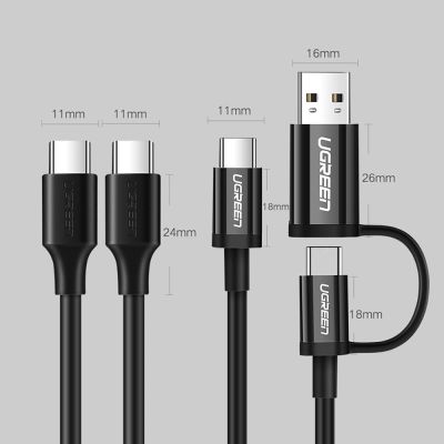 20. Ugreen US286 USB-C - USB-C 3A 480Mb/s cable 3m - black