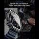 7. Spigen Rugged Armor Case + 9H Tempered Glass for Apple Watch Ultra 49mm - Matte Black