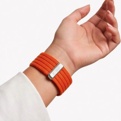 6. Tech-Protect Nylon Sport Band for Apple Watch 44 / 45 / 46 / 49 mm - Orange