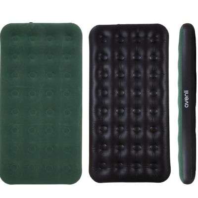 2. FLOCKED MATTRESS 1-PERSON GREEN 191x99x22CM 24643