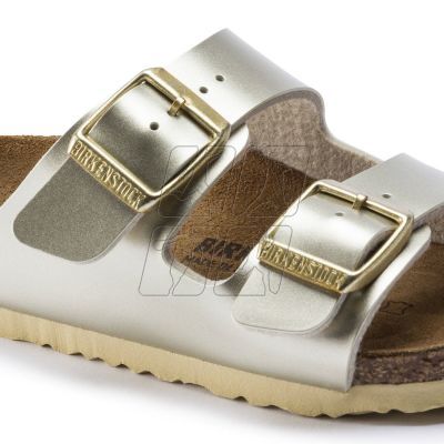 3. Birkenstock Arizona Kids Birko-Flor Electric Metallic Gold Narrow Girls' Flip-Flops (1014841)