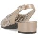 4. Women's metallic beige sandals Rieker 47078-90