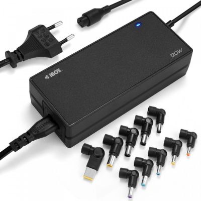 9. UNIVERSAL POWER SUPPLY FOR LAPTOP I-BOX IUZ120WA AUTO, 10 PLUGS
