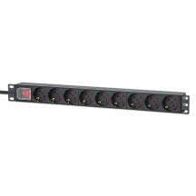 Intellinet 715133 PDU Power Distribution Unit 9 x Network Sockets 1U Black