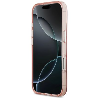 5. Guess IML Gradient Triangle Logo MagSafe Case for iPhone 17 - Pink