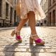 7. Vinceza 26-66943 Pink and Beige Leather Heeled Sandals