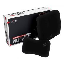 Nitro Concepts Memory Foam Pillow Set Black/Black - memory foam pillow set