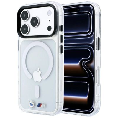 BMW M IML Glossy Metal Logo & Trims MagSafe Case for iPhone 17 Pro / 18 Pro - Transparent