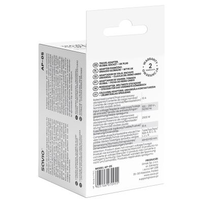 6. SAVIO TRAVEL ADAPTER GLOBAL SOCKET - UK PLUG AP-05