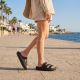 8. Women's sports flip-flops with a thick sole for the pool, black Big Star TT274A037